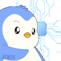 Think Artificial Intelligence Sticker by Pudgy Penguins