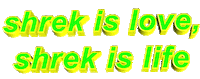 words shrek Sticker by AnimatedText