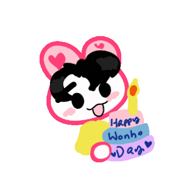 whitepuppyandpinkbunny giphyupload bunny wonho wenee Sticker