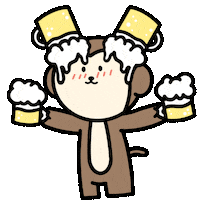 Monkey 酒 Sticker