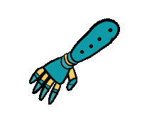 gracemandeville hand robot future arm Sticker