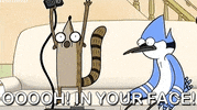 regular show burn GIF