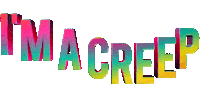 text creeping Sticker