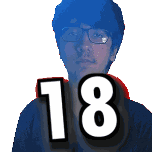 No 18 Number Sticker