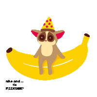 nikoand_official bushbaby ニコアンド nikoand pizzatoru Sticker