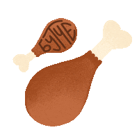 Fried Chicken Food Sticker by bgglow