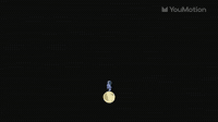 Animated Cartoon Space Walking Stickers
