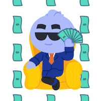 Money Chilling Sticker by Kudai