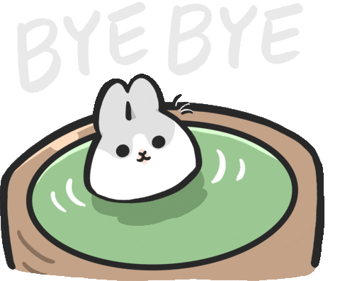 bunny goodbye Sticker by YUKIJI