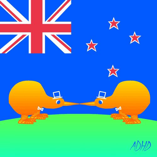 New Zealand Kiss GIF by Animation Domination High-Def