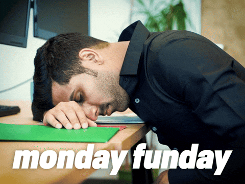 Sleepy Monday Morning GIF by Sealed With A GIF