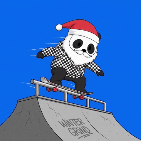 Christmas Skateboard GIF by Pandu Pandas