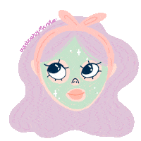 AzucayMentaSpa animation girl beauty mask Sticker