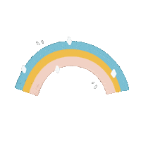 merakcreativedesigns pink rainbow blue white Sticker