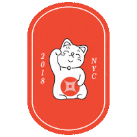 FatChoyBrand cat yum tasty egg Sticker