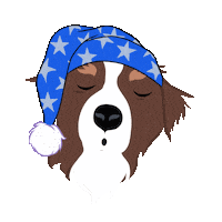 Emojigrafie dog night tired dogs Sticker