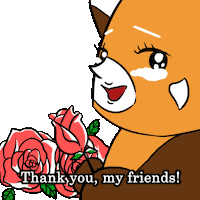 Friends Thank You Sticker by PlayDappTown