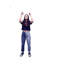 Video gif. Woman with long hair against a transparent background points both hands above her head towards the message, “4 simple steps of vote-by-mail.” She then points in the top right corner to the message, “Request a ballot," then to the bottom left corner to the message, “Fill out the ballot," then to the bottom right corner to the message, “Return the ballot," and finally to the top left at the message, “Confirm the ballot.”