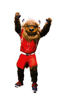 Mascot Celebrating Sticker by Utah Tech University