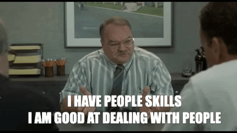 emilyreaganpr giphygifmaker office space social skills soft skills GIF