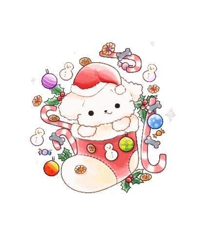 uwelables giphyupload dog christmas merrychristmas Sticker