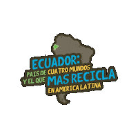 GiraReciclajeEc ecuador verde pais reciclaje Sticker