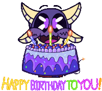 Excited Happy Birthday Sticker by Miyrumiyru