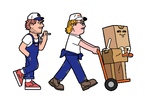 Friends Moving Sticker by Ed Banger Records