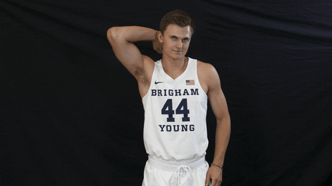Byu Basketball Go Cougs GIF by BYU Cougars