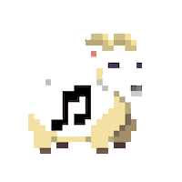 subpixel music ready goat musical Sticker