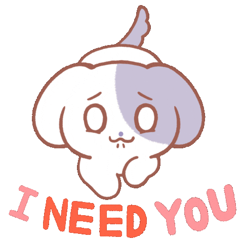 Chicamo giphyupload animals puppy need Sticker