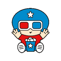 Happy Red Blue Sticker by Cute Little Club