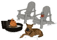 getawayhouse happy dog coffee nature Sticker