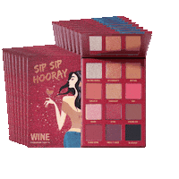 typsybeauty palette eyeshadowpalette sip sip hooray wine eyeshadow palette Sticker