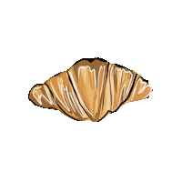 Colazione Croissant Sticker by 3DREALE