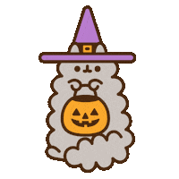 Trick Or Treat Halloween Sticker by Pusheen