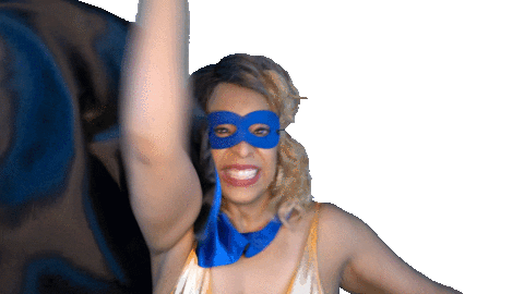 ComedianHollyLogan giphyupload mask boxing hero Sticker