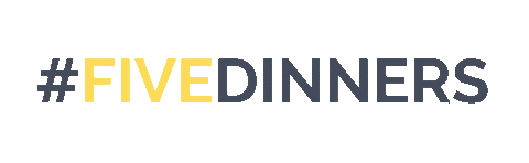 FiveDinners giphyupload dinner time dinnertime meal planning Sticker