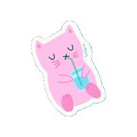 bebbiamx catdrinking bebbia bebbiamx Sticker