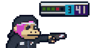 Pixel Art Monkey Sticker by SMOL