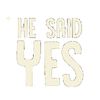 He Said Yes Wedding Sticker