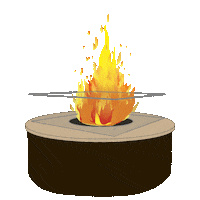 Relaxing Camp Fire Sticker by The Caribbean Resort