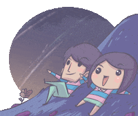 Shooting Star Love Sticker by Pionicon