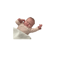 WiegHuren baby goedemorgen slapen meisje Sticker