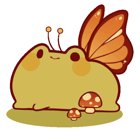 Butterfly Frog Sticker