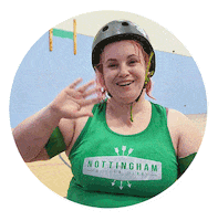 Happy Roller Derby Sticker by Nottingham Roller Derby