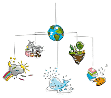 MsSlow mobile baby kids sleep Sticker