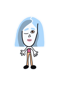 parasocial_bestie girl cartoon wink drama Sticker