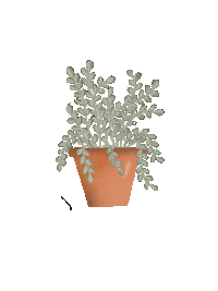 Aleberle green plant lady pot Sticker