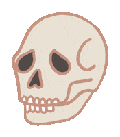 Halloween Skull Sticker by Indy and Pippa